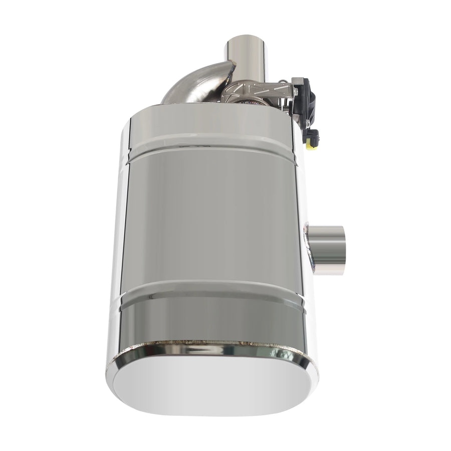 Universal 51 60 63 70 76 MM T Shape Exhaust Muffler 1 Inlet 1 Outlet Electronic Electric Valve Wireless Remote Control