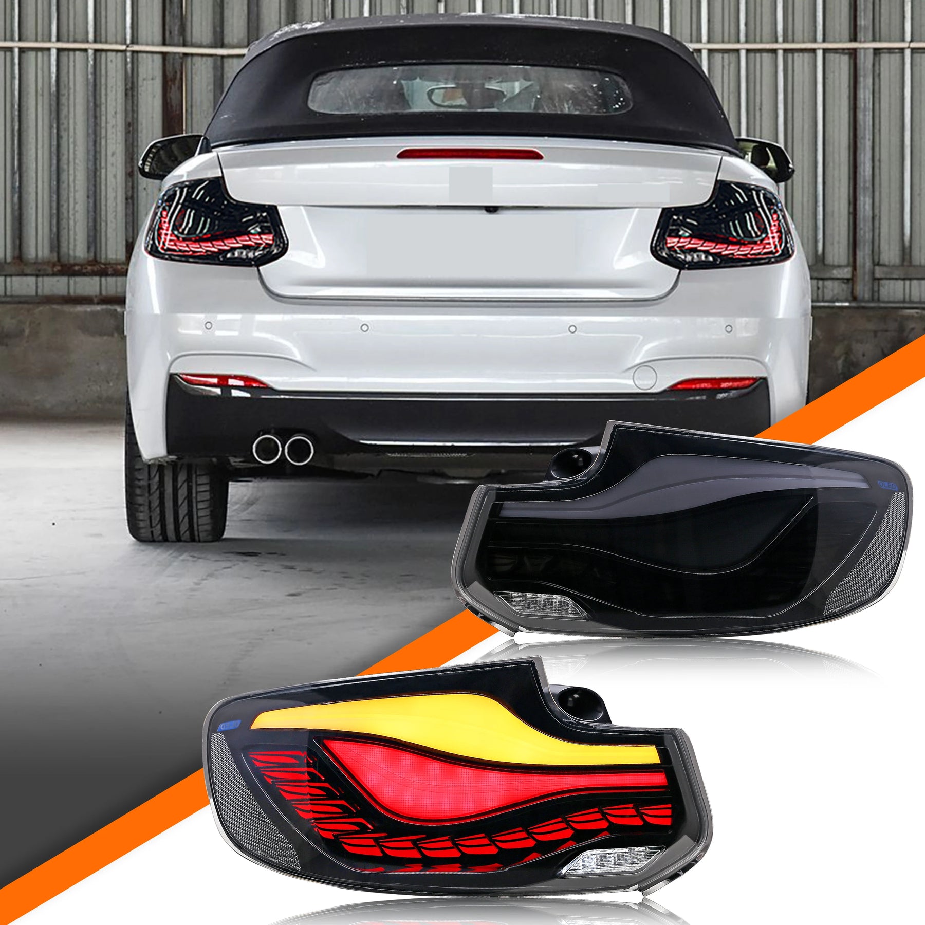 BMW 2 Series F22/F23/F87 GTS-Style LED Tail Light Pair – 2014–2020