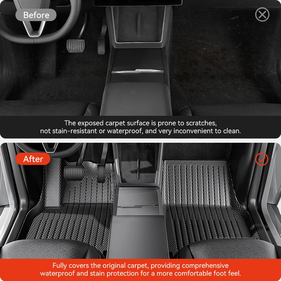 TPE All-Weather Floor Mats and Cargo Liner Set for New Tesla Model Y Juniper 2025