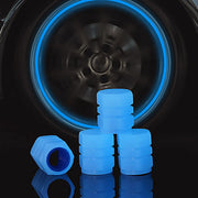 Glow-in-the-Dark Tire Valve Cap Set