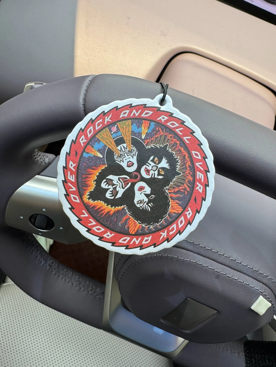 Vintage KISS Rock Band Rock And Roll Over Hanging Car Air Freshener