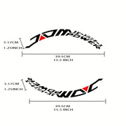 8 Pieces for Four Tires Japanese Tire Letters Stickers Pvc 3D Thickened and Auto Waterproof Tire Decor Stickers