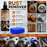 Car Brake Disc Rust Remover, 100% Effective Noise Reduction, Full Metal Polishing Agent & Wheel HUB Spray