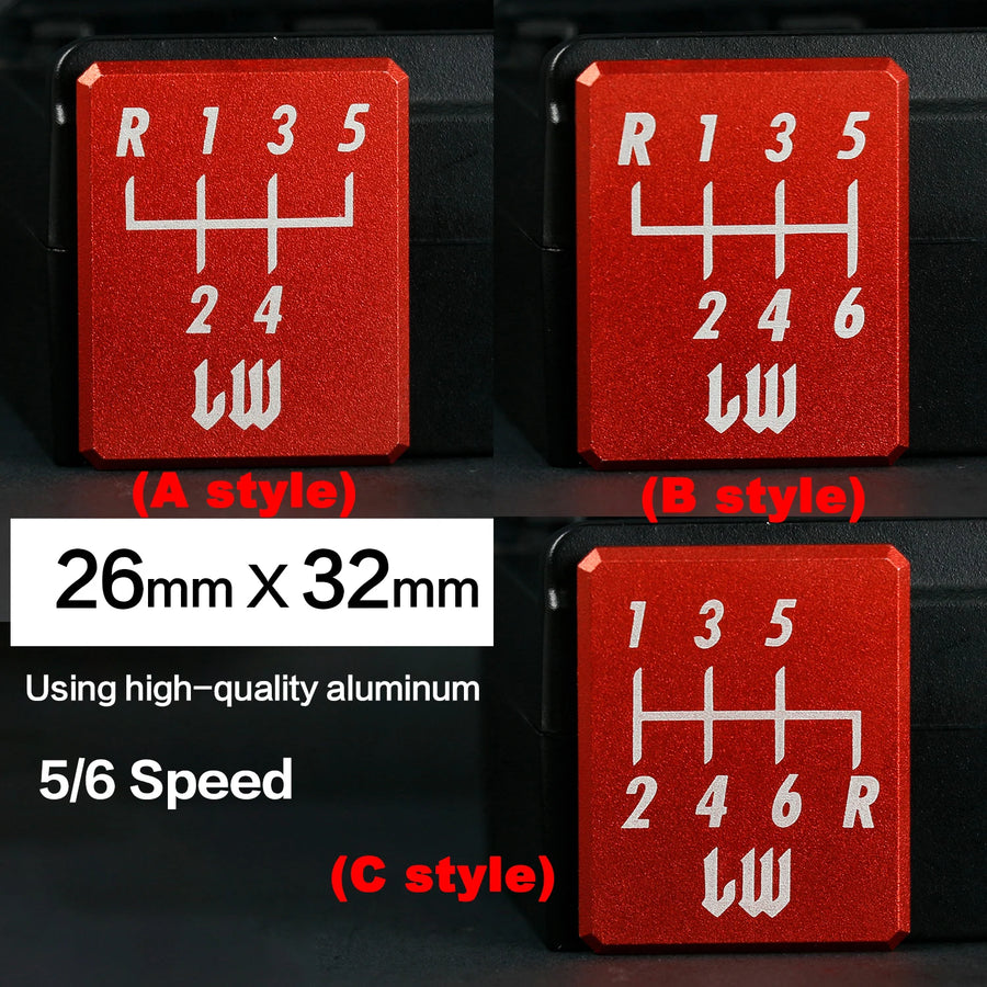 Likewise-Style Manual Shift Pattern Decal & Badge