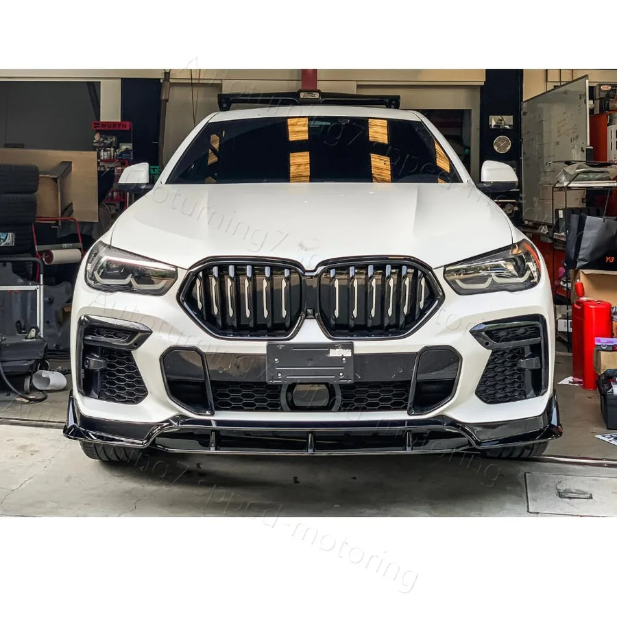 Gloss Black Front Lip Kit – 2020–2023 BMW X6 G06 M Sport