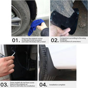 4-Piece ABS Plastic Front & Rear Mud Flaps Mudguards Splash Guard for 2021-2024 Subaru Outback QC-350
