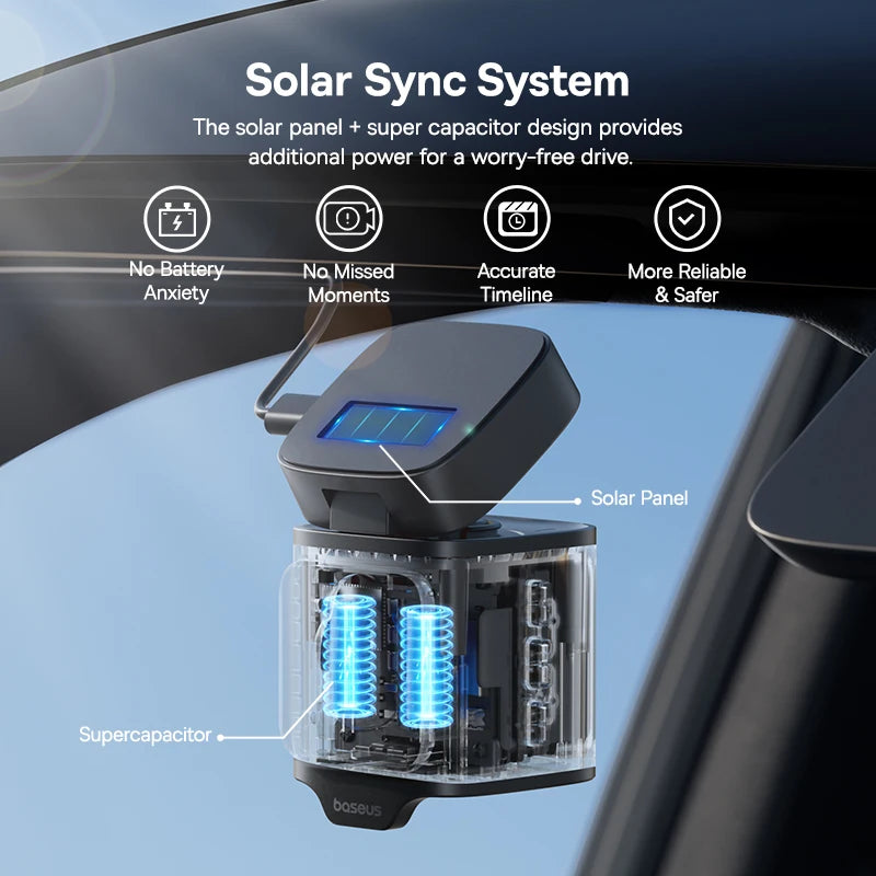 Baseus 3K Dual Dash Cam with GPS