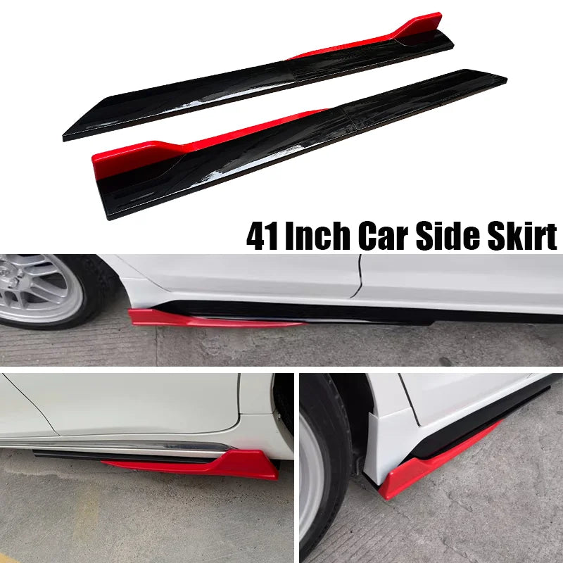 Black Side Skirt Extension Set for Ford/Honda/Audi A3