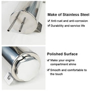Universal Radiator Coolant Overflow Tank Polished Stainless Steel 2"x13" 3"x10" Puke Tank Can