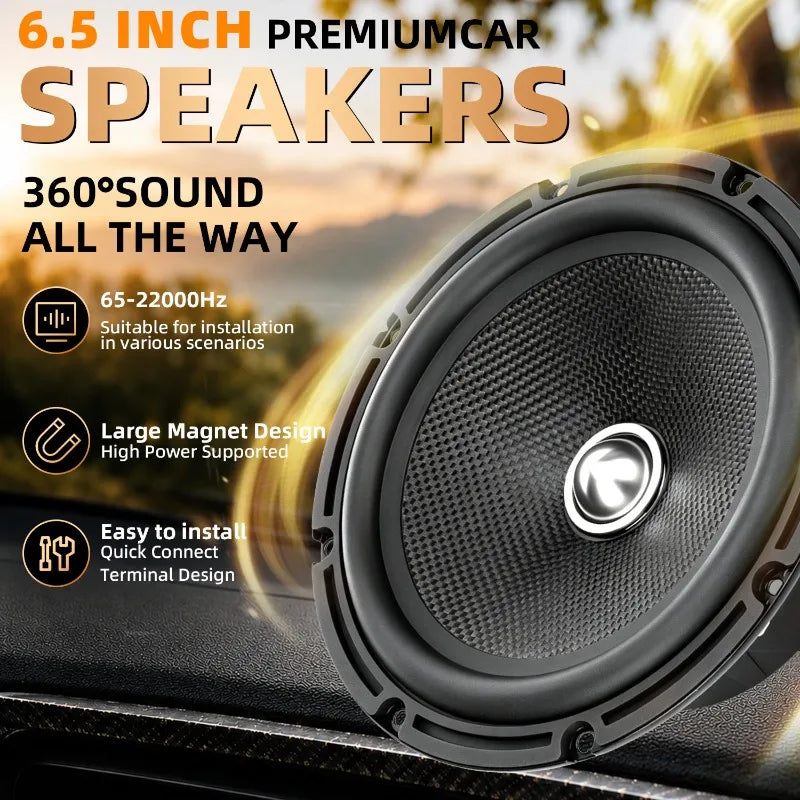 6.5-Inch Carbon-Fiber Mid-Bass Car Speakers