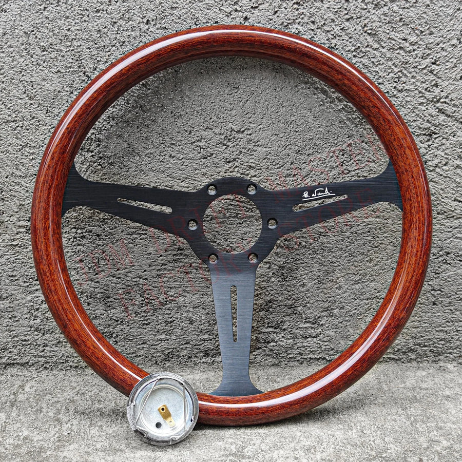 Universal 358mm Wood Sport Steering Wheel