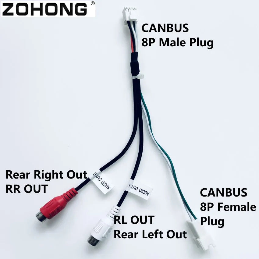 8-Pin RCA Audio Output CANBUS Adapter for Android Car Radios