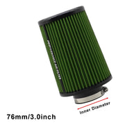 Universal High-Flow Cone Air Filter Kit, 3/3.5/4-Inch