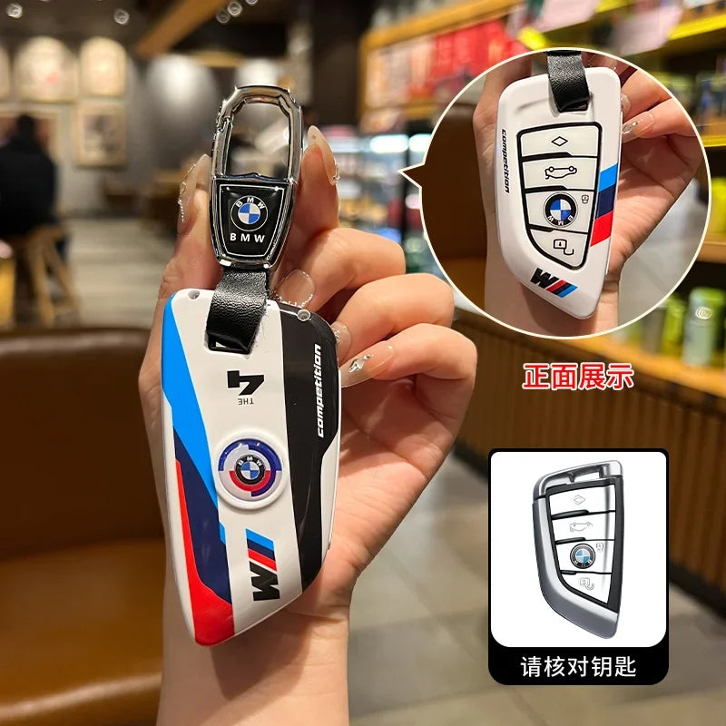 Zinc Alloy and Silicone Car Key Case Cover for BMW