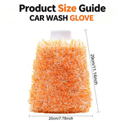 Orange Double-Sided Microfiber Car Wash Mitt