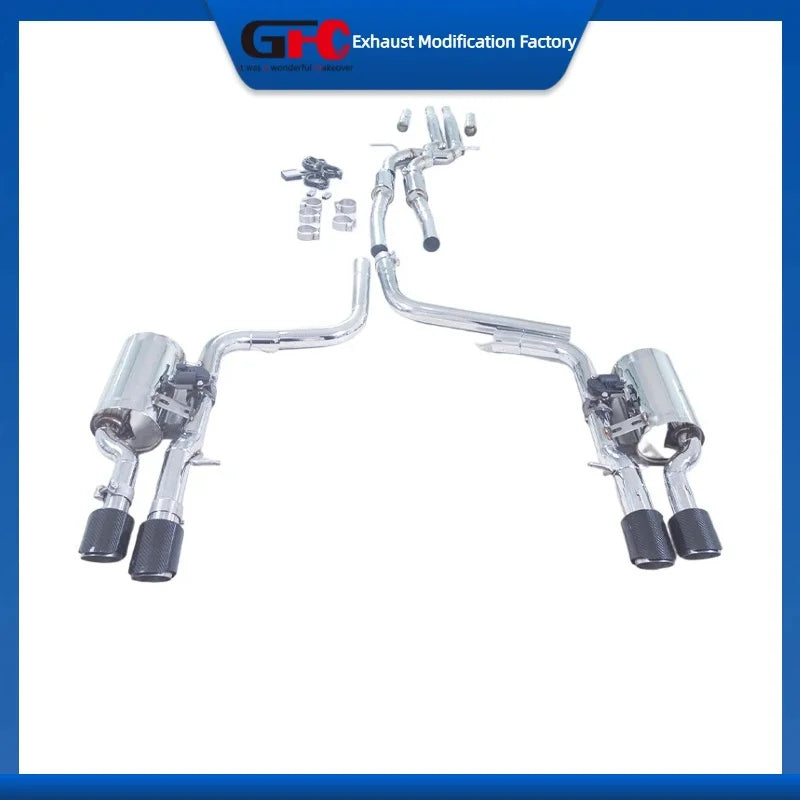 Stainless Steel Valved Cat-Back Exhaust System for Audi A6/A7/S6/S7 C7 2.8L/3.0T/4.0T