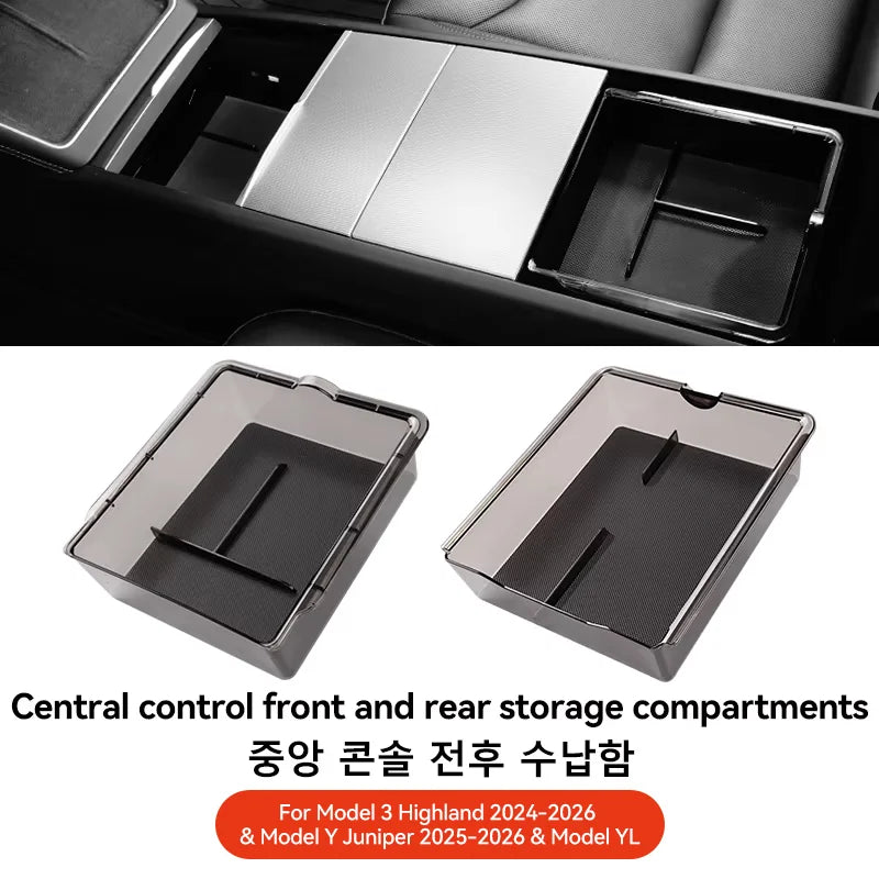 Center Console Storage Organizer for Tesla Model 3/Y 2024-2026