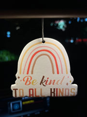 Be Kind To All Kinds Boho Rainbow Hanging Car Air Freshener