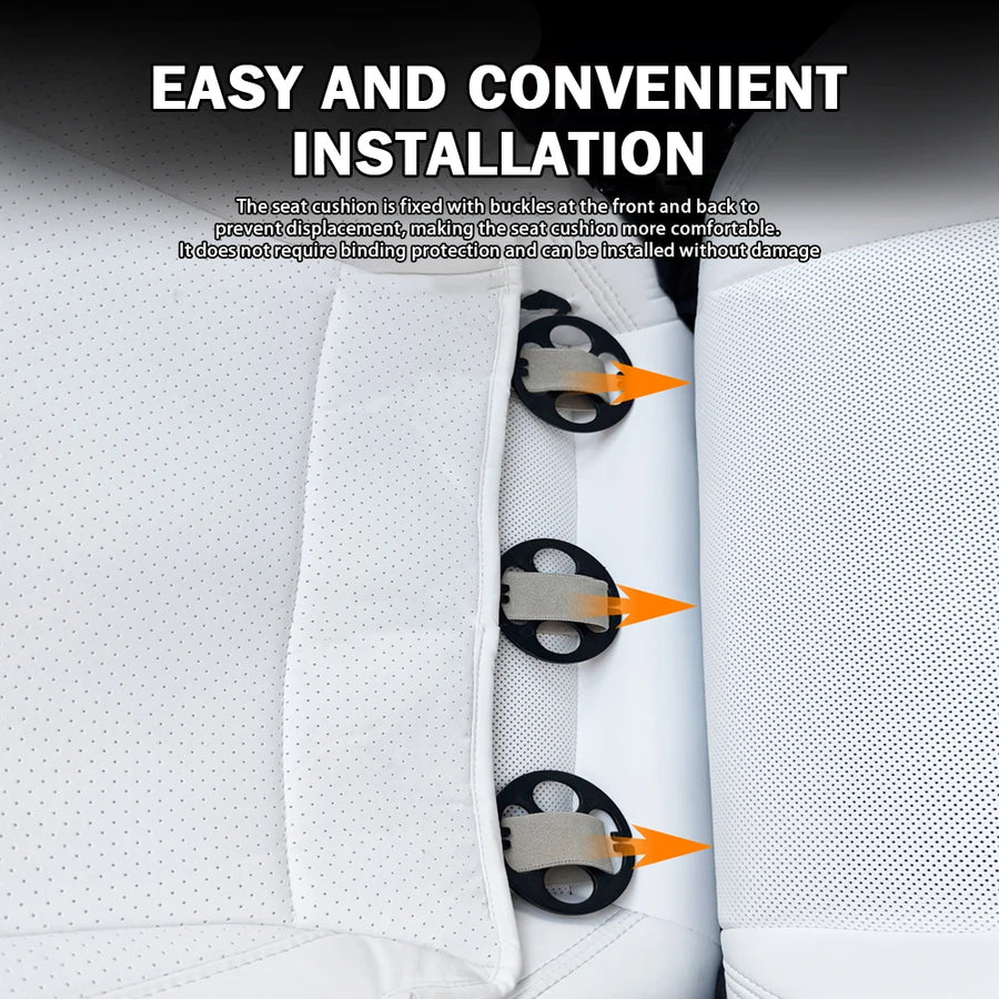 Memory-Foam Car Seat Cushion with Extended Leg Support