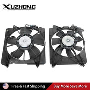 2-Piece Engine AC Condenser Radiator Cooling Fan Assembly for 2016-2022 Honda HR-V 1.8L