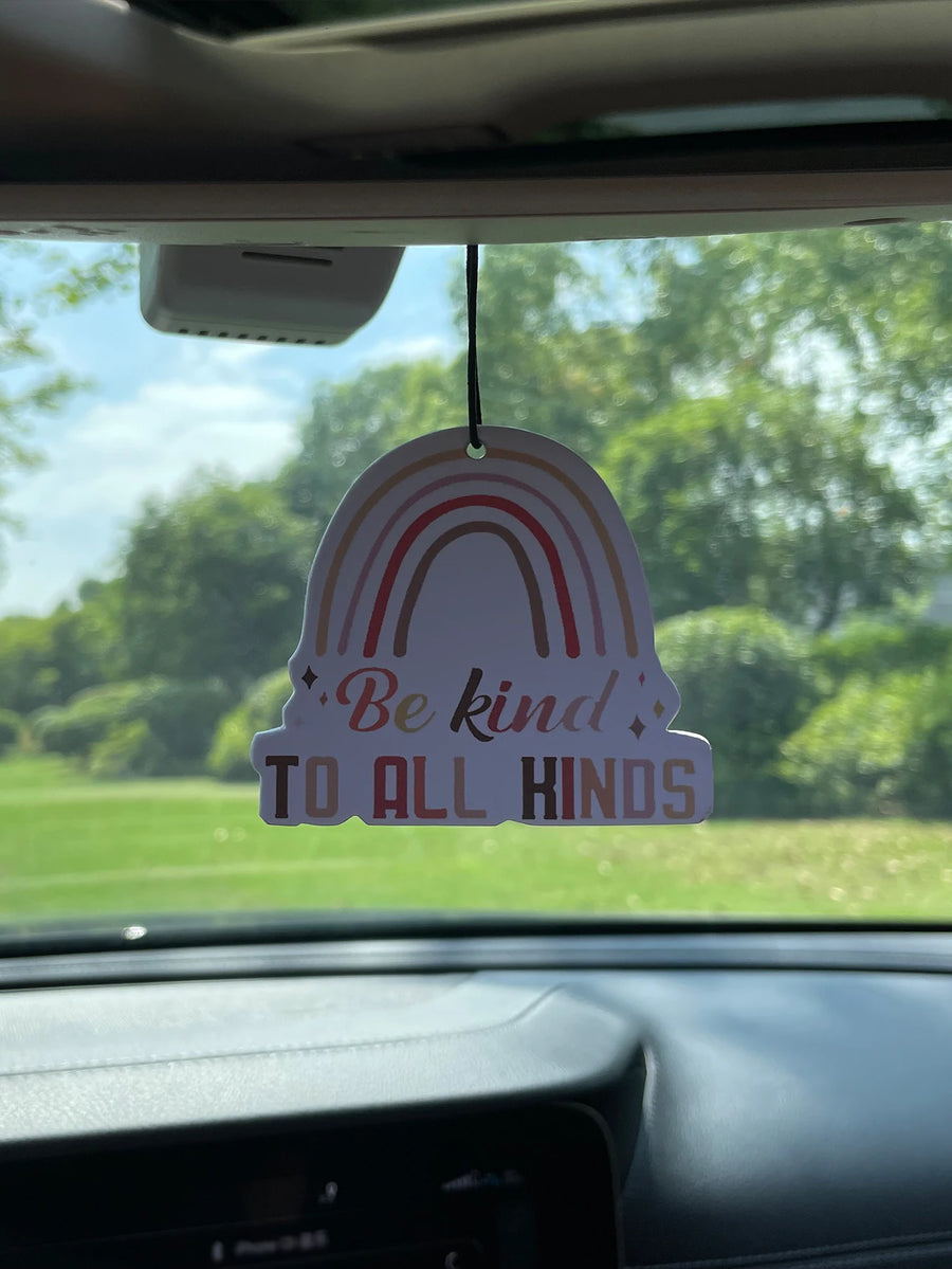 Be Kind To All Kinds Boho Rainbow Hanging Car Air Freshener