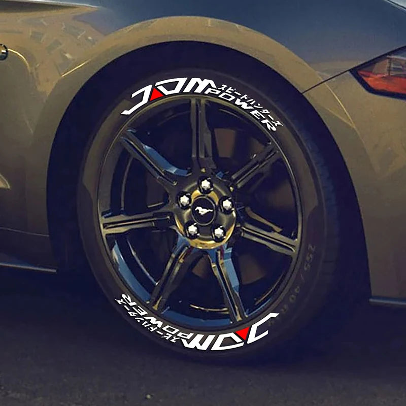 3D Tire Lettering Decal Set