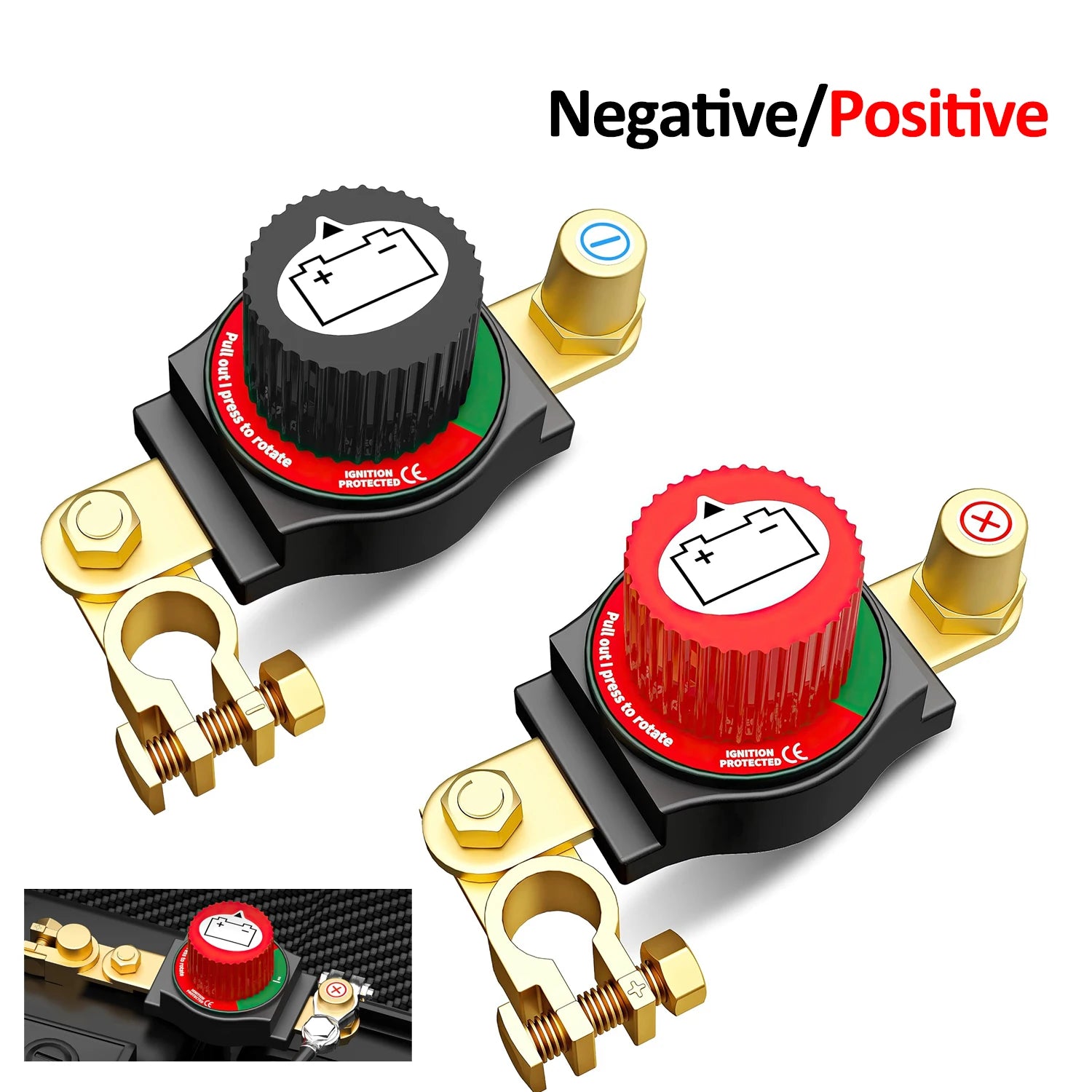 300A 12V-48V Top-Post Battery Disconnect Switch