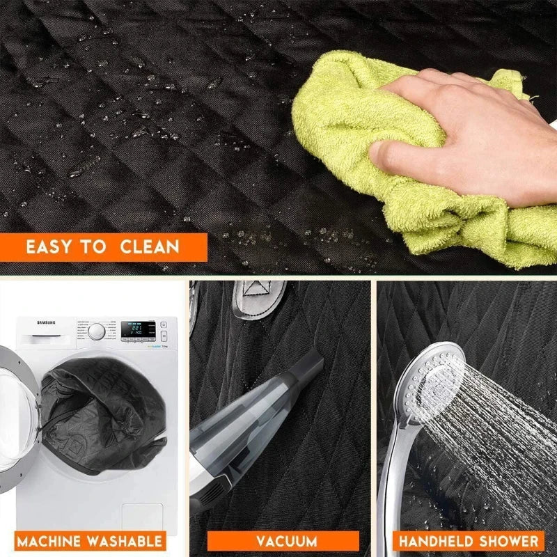 Waterproof Rear Pet Seat Cover – 53 x 47 in with 2 Tethers