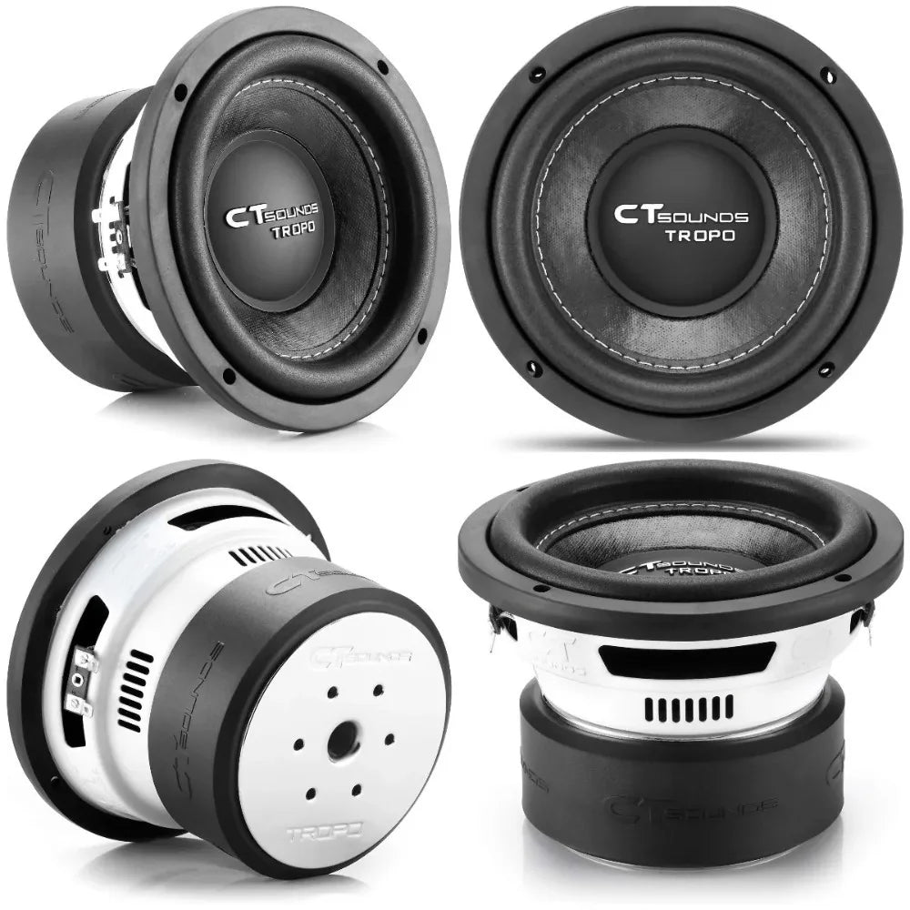 TROPO 6.5-Inch 400W Max Dual 2-Ohm Car Subwoofer