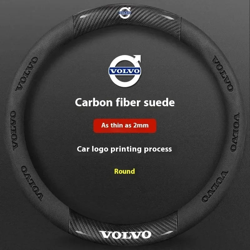 Carbon-Fiber-Leather Steering Wheel Cover – Select Volvo Models