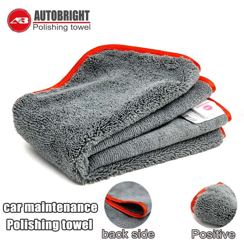 Grey Microfiber Wax-Buffing Towel, 40 x 40 cm