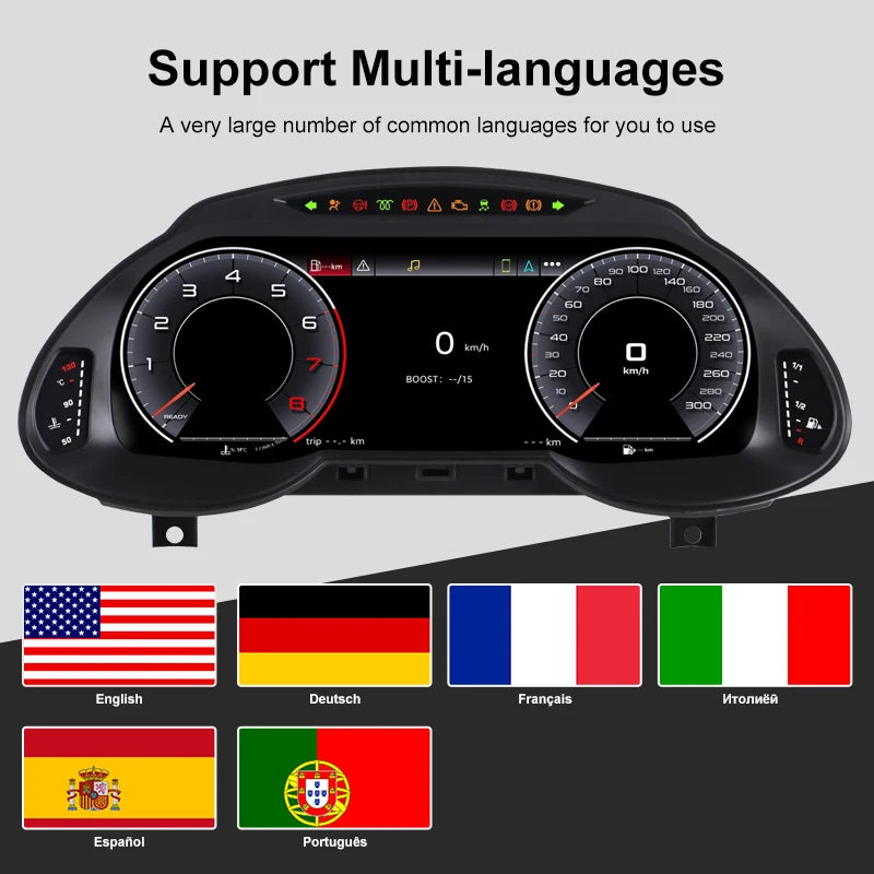 12.3-Inch Digital Instrument Cluster for Audi Q5 2009–2018