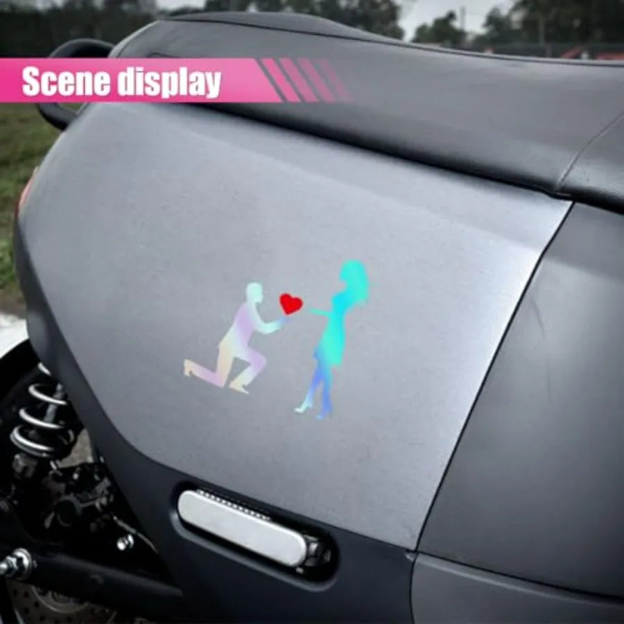 Marriage Proposal Couple Vinyl Car Decal – 5.43 x 5.63 in