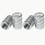 4-Piece Aluminum Tire Valve Cap Set for Jeep Models