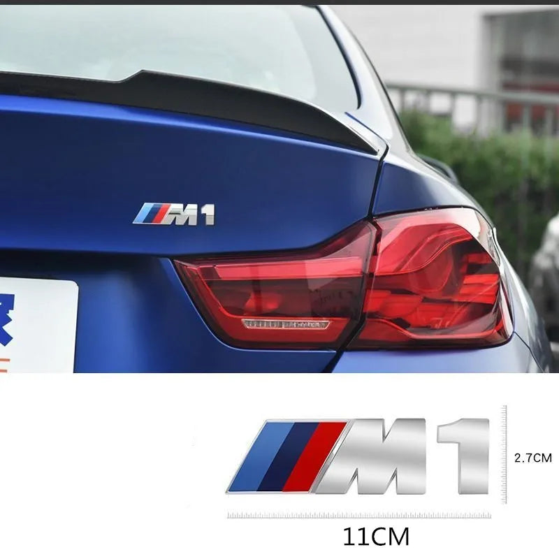 BMW M Performance 3D Fender and Rear Trunk Emblem Badge