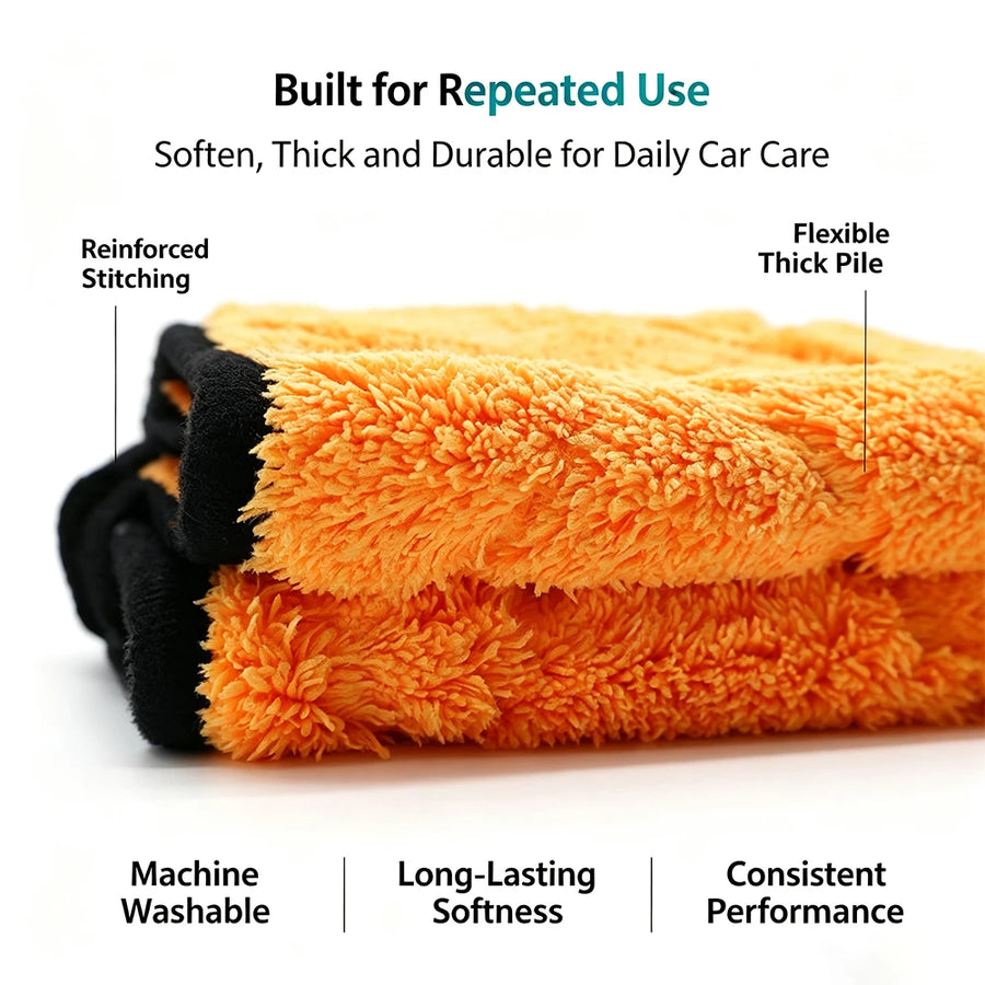 850 GSM Quilted Microfiber Detailing Towel, 40 x 40 cm