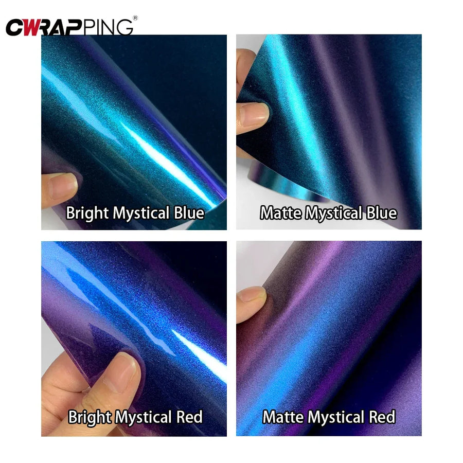 Purple-to-Blue Sparkle Chameleon Vinyl Wrap Film