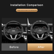 Carbon-Fiber-Leather Steering Wheel Cover – Select Hyundai Models