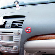 No Smoking Round Vinyl Window Decal