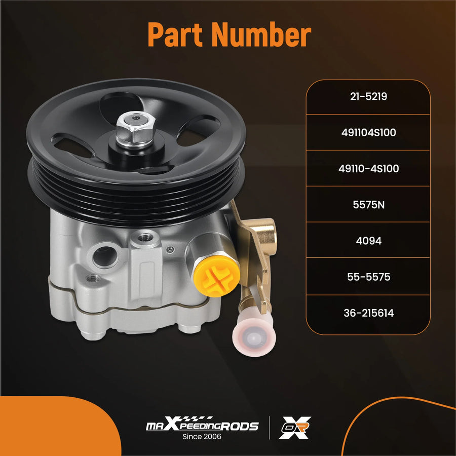 Power Steering Pump with Pulley for Nissan Frontier Xterra 3.3L 1999-2004