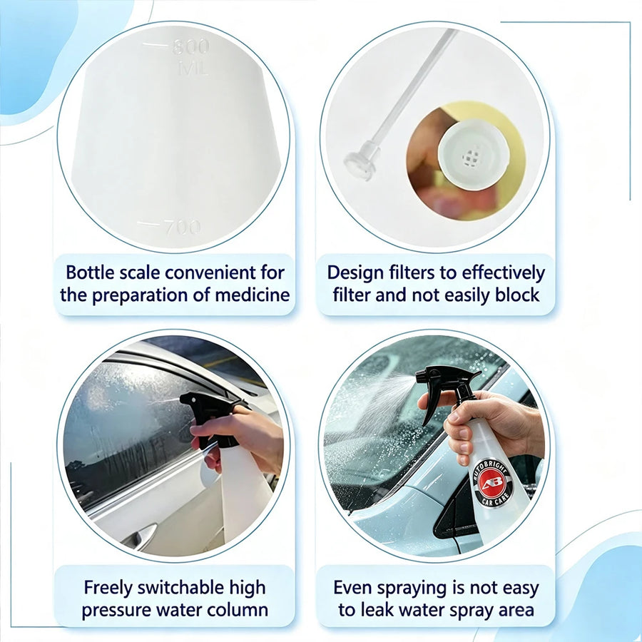 800 ml Detailing Spray Bottle with Scale & Adjustable Nozzle
