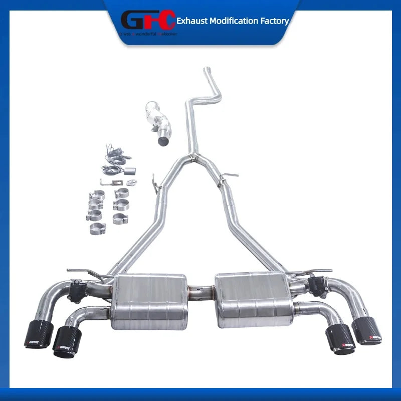 304 Stainless Steel Valved Cat-Back Exhaust System for BMW 525i 530i 540i 2017-2023