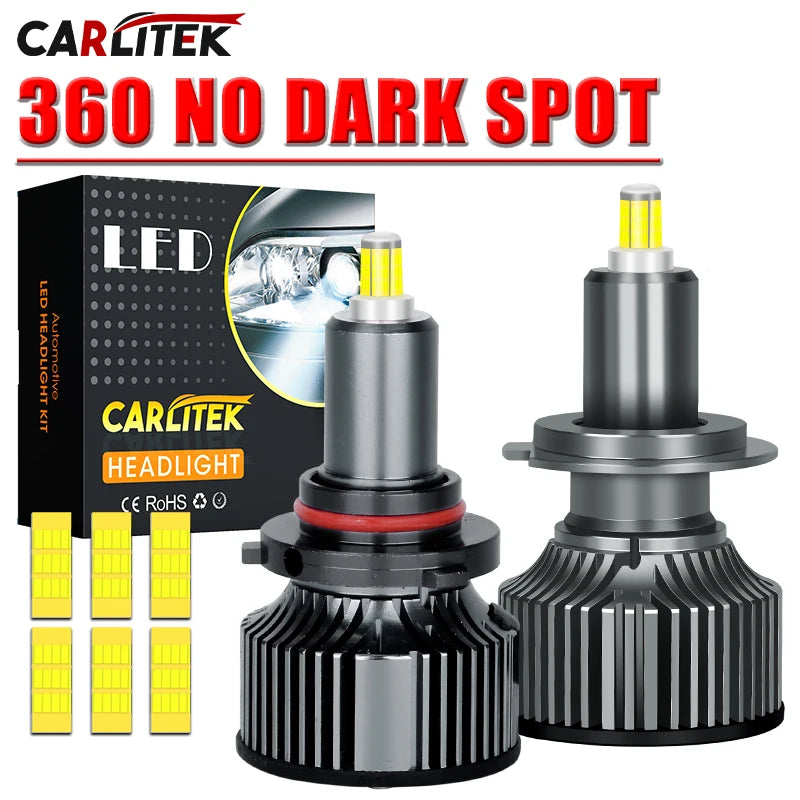 2-Piece H1/H3/H7/H11/9005/9006 LED Headlight Bulb – 6000K, CANBUS