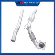 304 Stainless Steel Performance Downpipe for Audi Q3 2WD Thick Polished Then Brushed