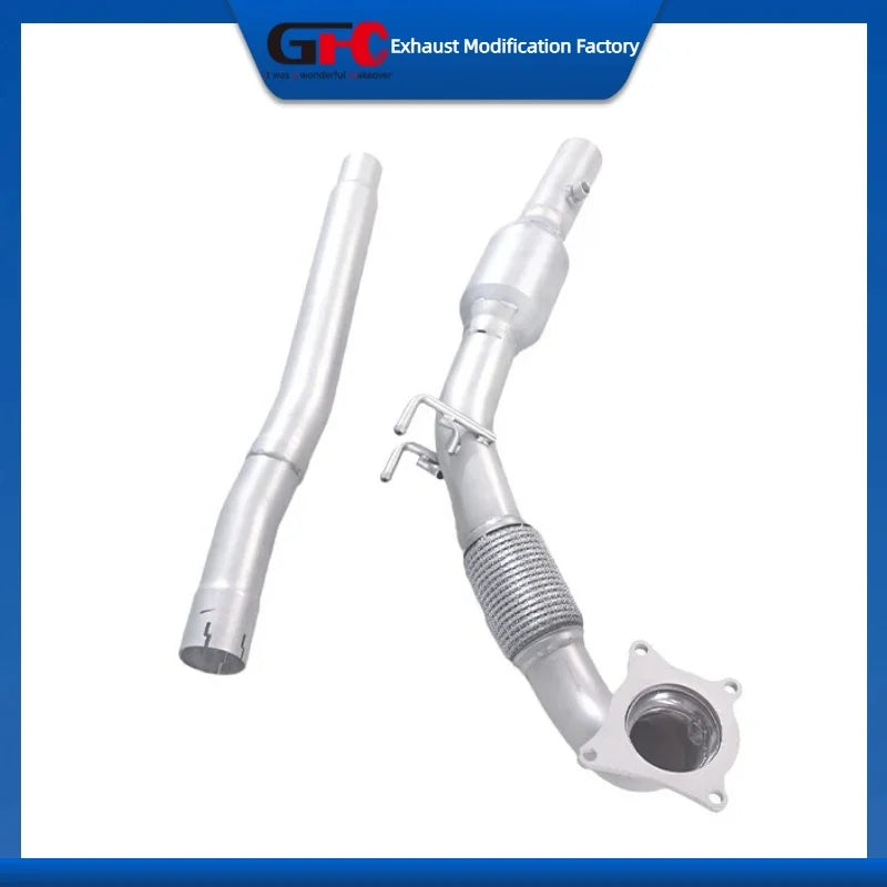 304 Stainless Steel Performance Downpipe for Audi Q3 2WD Thick Polished Then Brushed