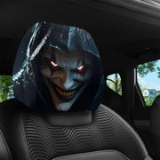 2-Piece Dark Clown Car Headrest Covers – Universal Horror Decor
