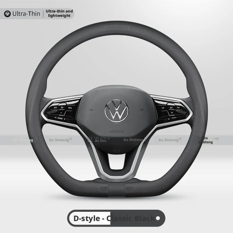 Perforated Steering Wheel Cover for Volkswagen VW Golf Tiguan Polo T-Roc T-Cross ID.3 ID.4