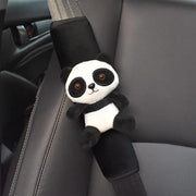 Automobile Safety Belt Decoration Cartoon Panda Safety Belt Shoulder Pad Plush Protector Pad for Kids Car