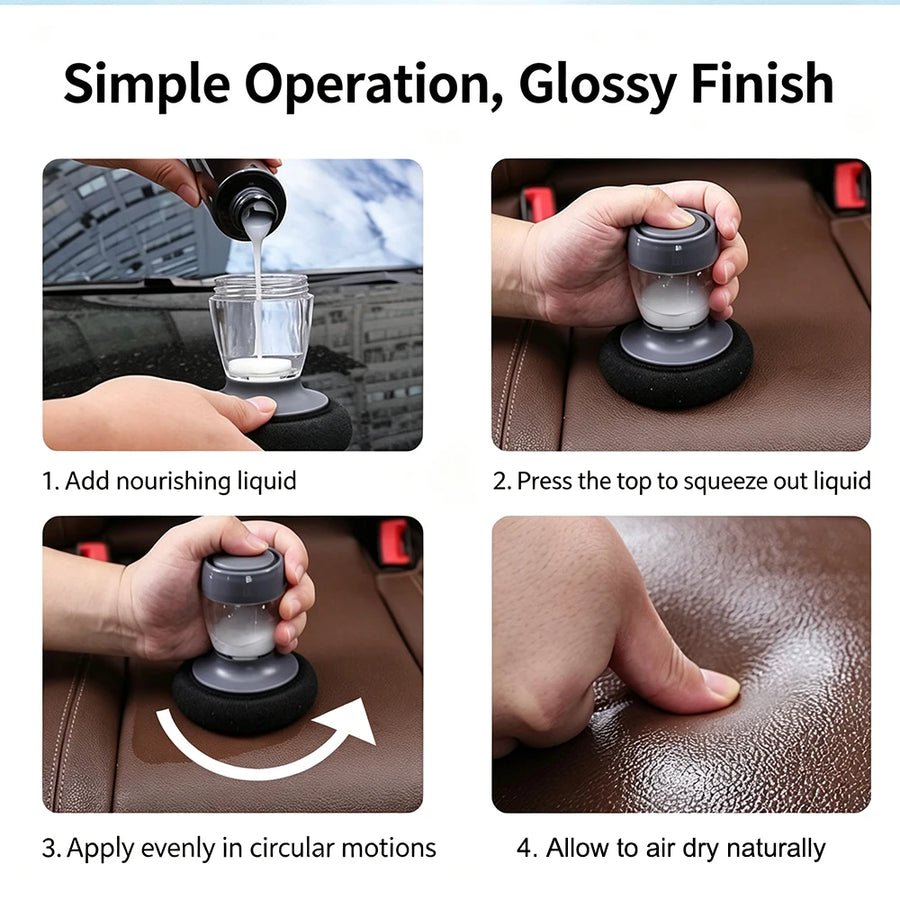 Tire Dressing Applicator Sponge with Liquid Reservoir