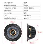 3.5-Inch Point-Source Car Center Midrange Speaker